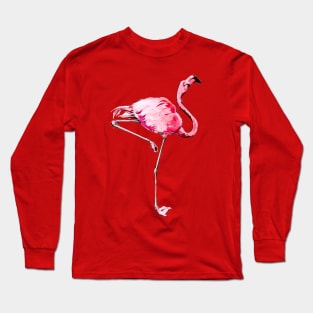 Watercolor Flamingo 2 Long Sleeve T-Shirt